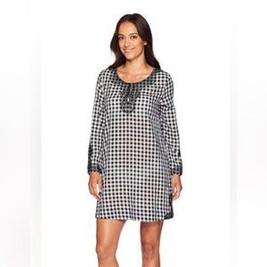 Vineyard Vines Embellished Bead Gingham Pullover Tunic Top/Cover Up Size Small